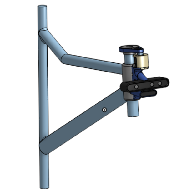 Visão geral da fixação da Astra e Encoder no Onshape